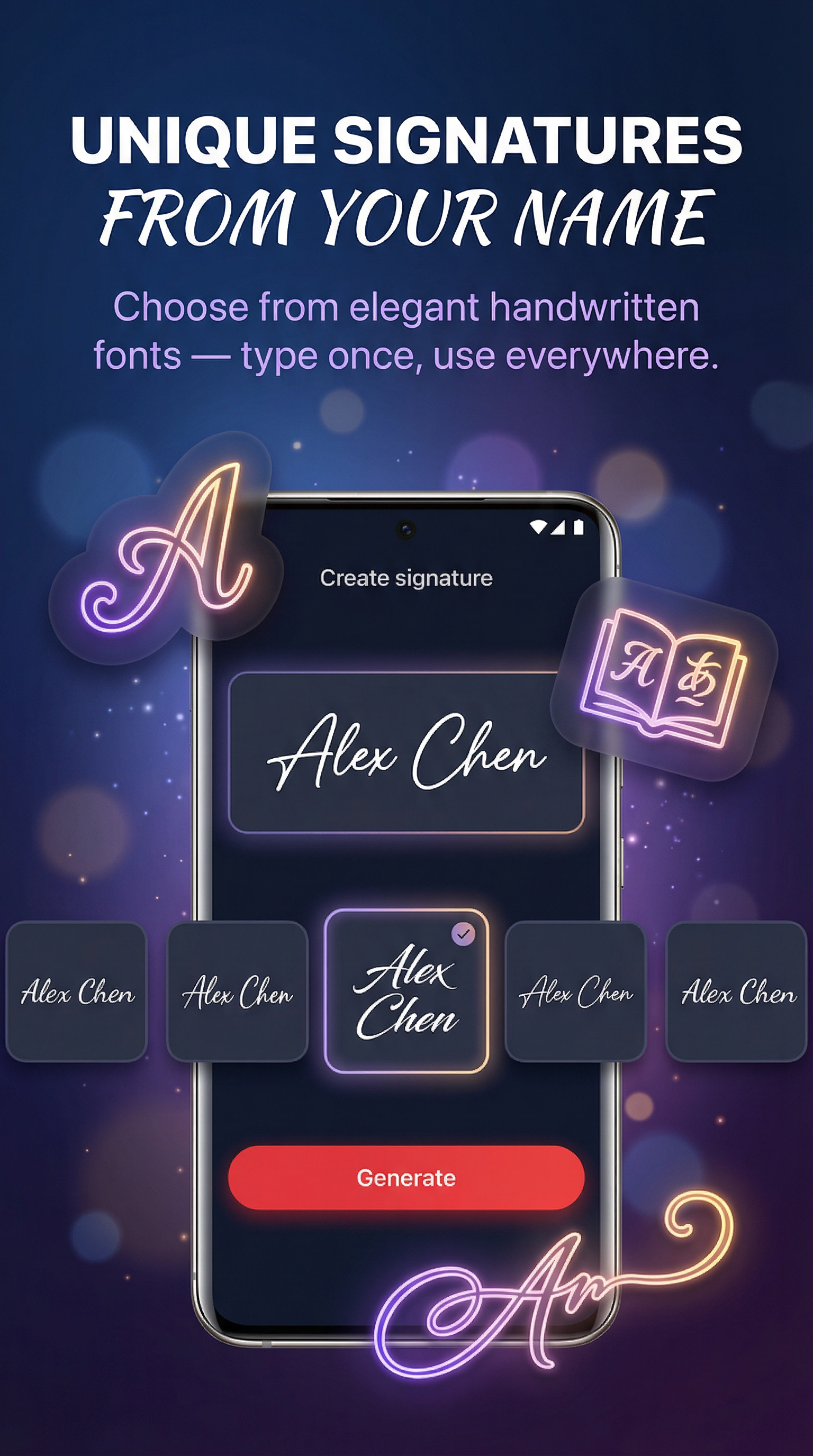 Create unique signatures